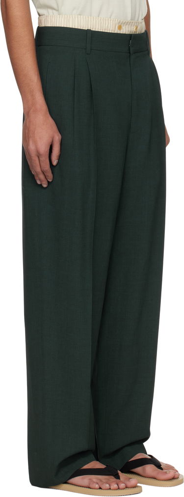 Nohavice The Row The Row Silas Pleated Trousers Zelené | 909-W3685, 1