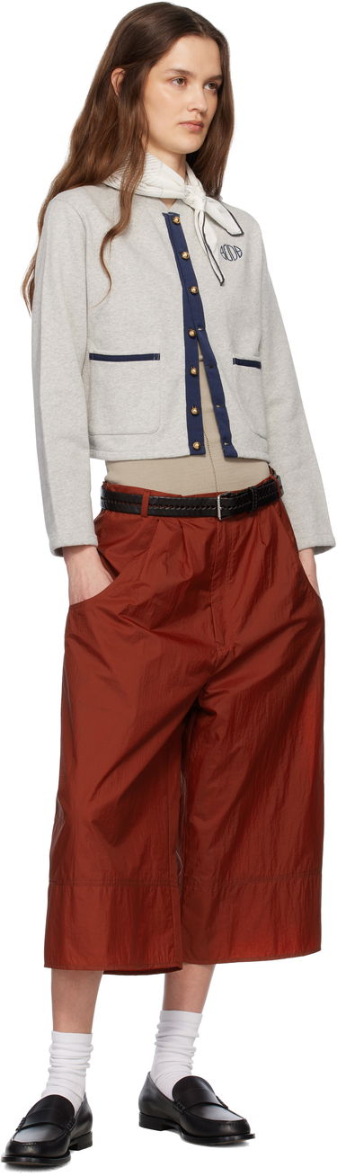 Sveter Bode Bode Heathered Cropped Cardigan Šedá | WRS25CS019, 4