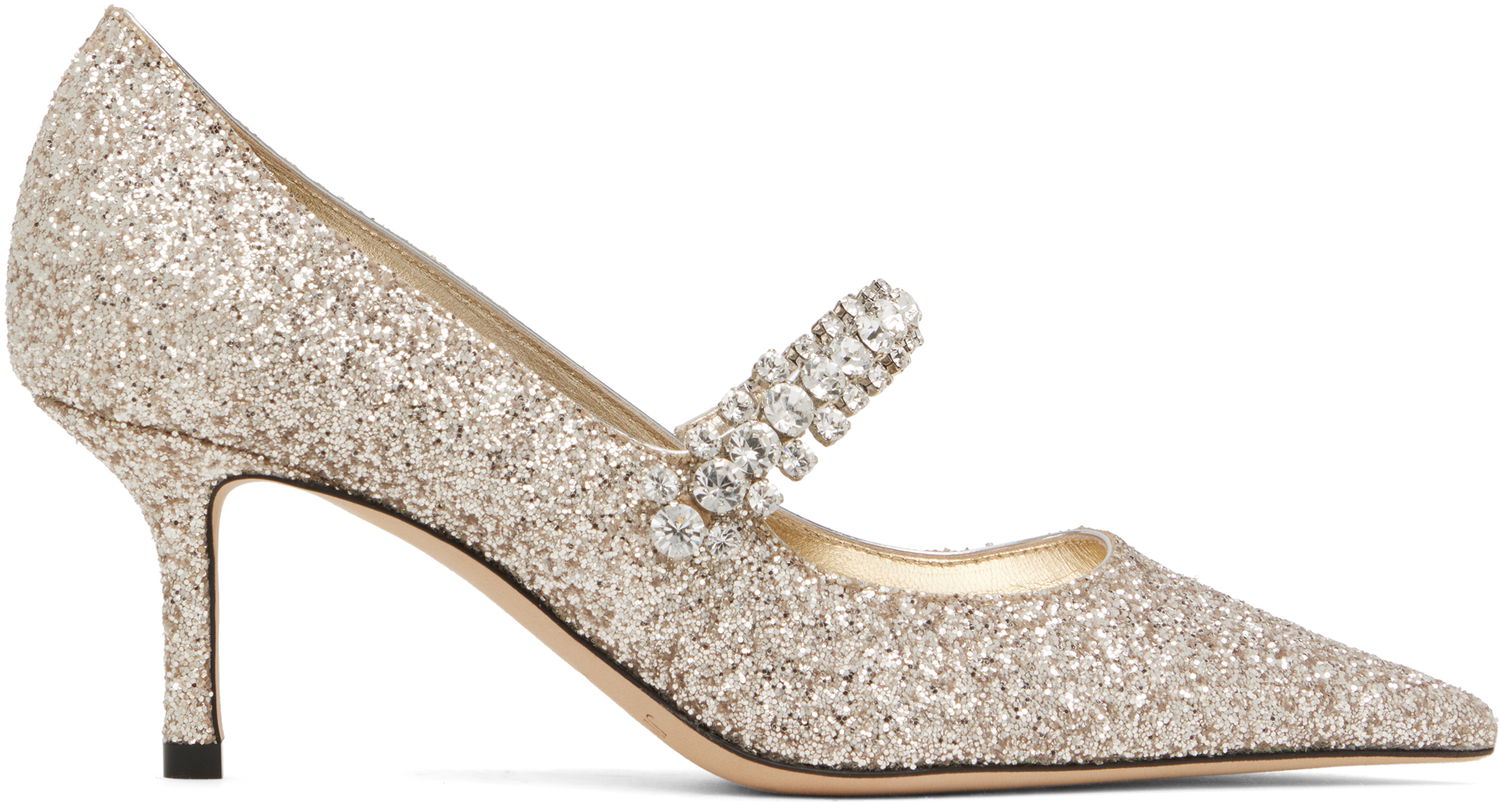 Tenisky a topánky Jimmy Choo Jimmy Choo Bing 65 Crystal Embellished Glitter Pumps Metalická | BING PUMP 65, 0