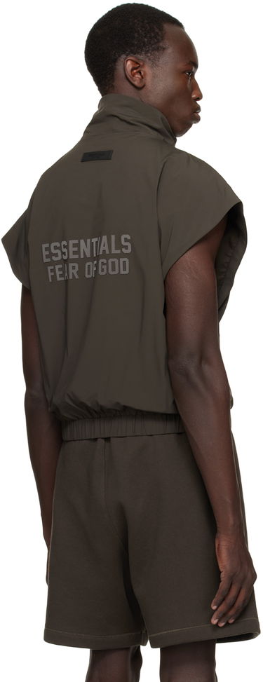 Vesta Fear of God Fear of God ESSENTIALS Zip Vest Hnedá | 202BT225005FW, 2