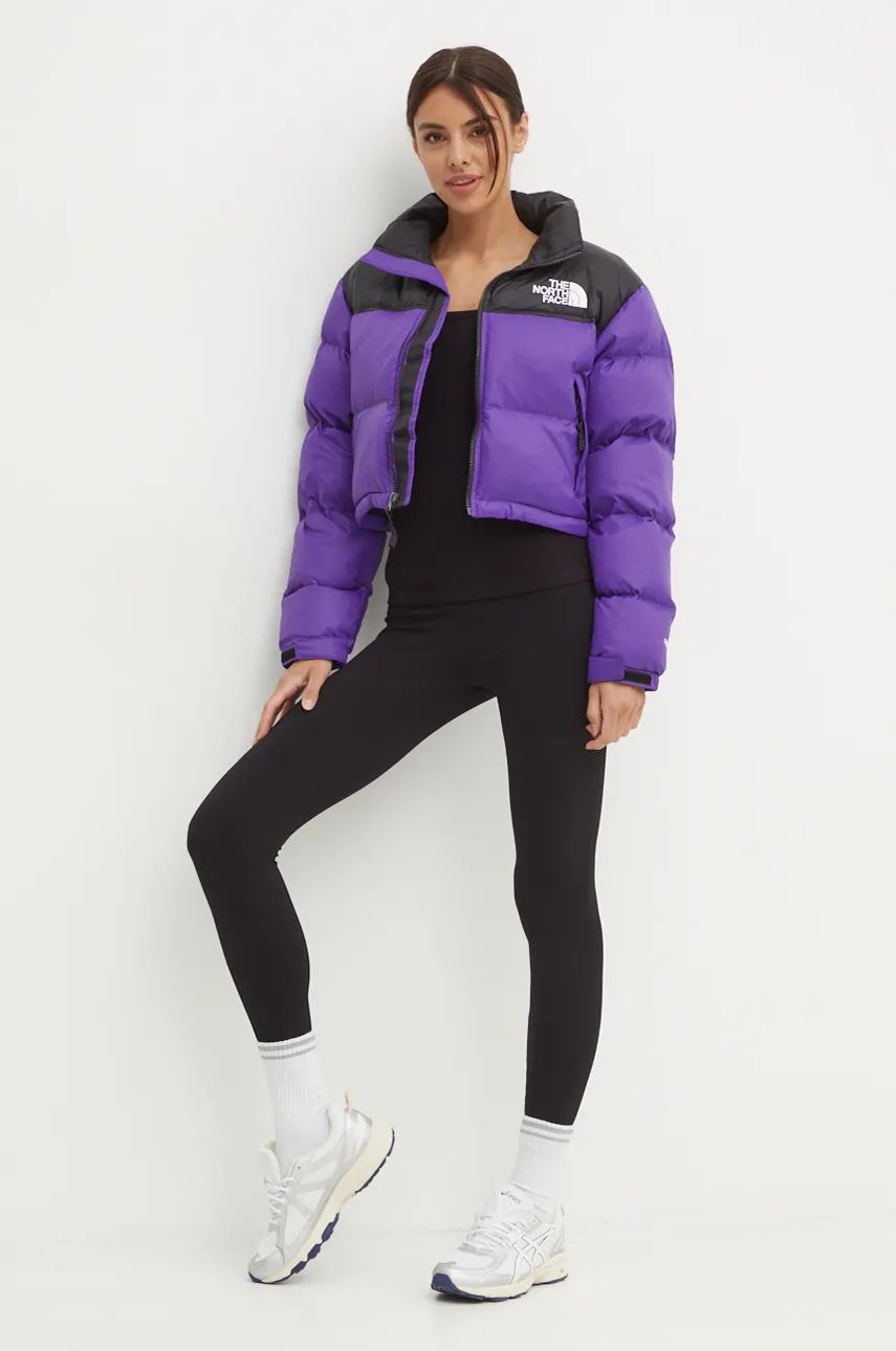 Prešívaná bunda The North Face W NUPTSE SHORT JACKET Fialová | NF0A5GGES961, 1