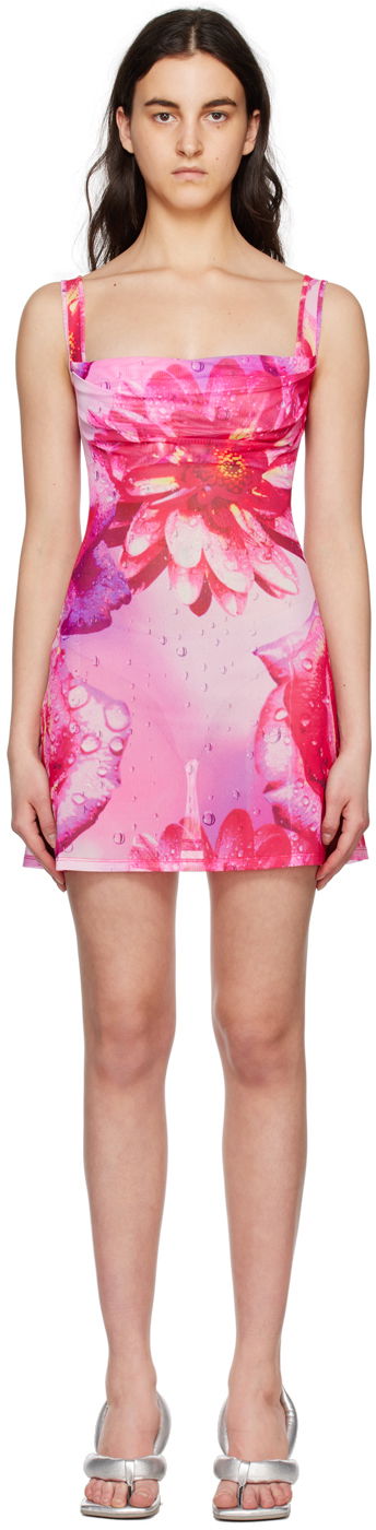 Šaty Miaou Miaou Ginger Floral Print Mini Dress Ružová | 5018PM1DYR, 0