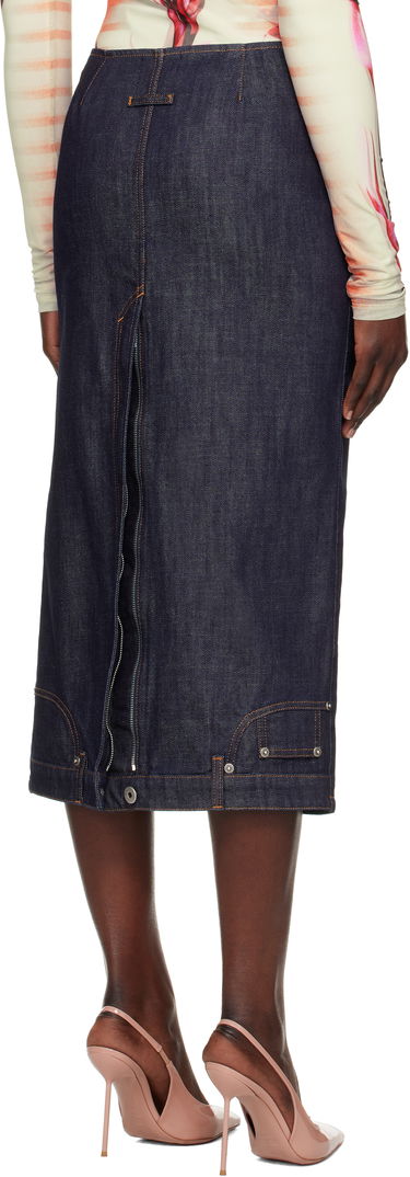 Sukňa Jean Paul Gaultier Jean Paul Gaultier 'The Inverted' Denim Midi Skirt Modrá | 25/33-F-JU146-D019-55, 2