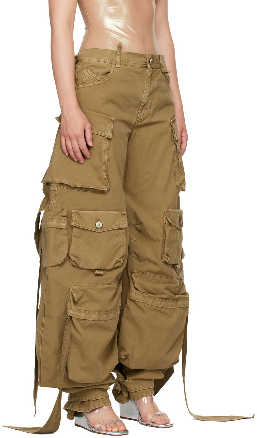 Cargo nohavice The Attico Attico Long Cargo Pants Hnedá | 247WCP180 C093, 1