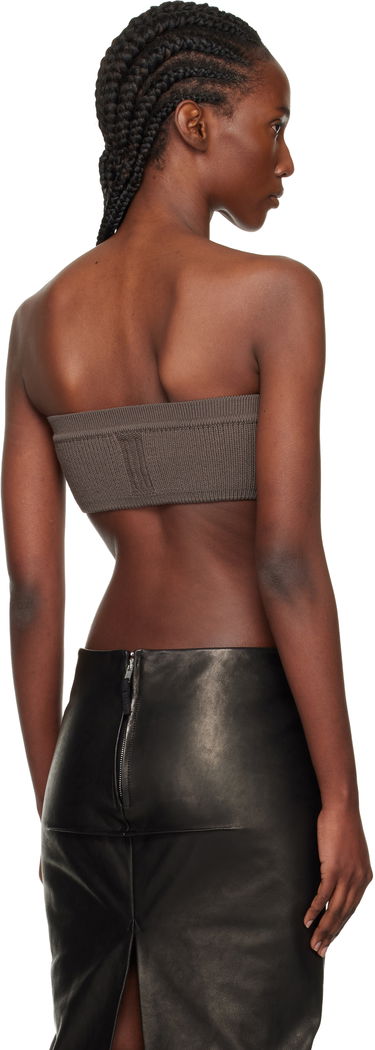 Crop Top Rick Owens Rick Owens Concordians Slim Bandeau Top Šedá | RO02E4673 KWVMH, 2
