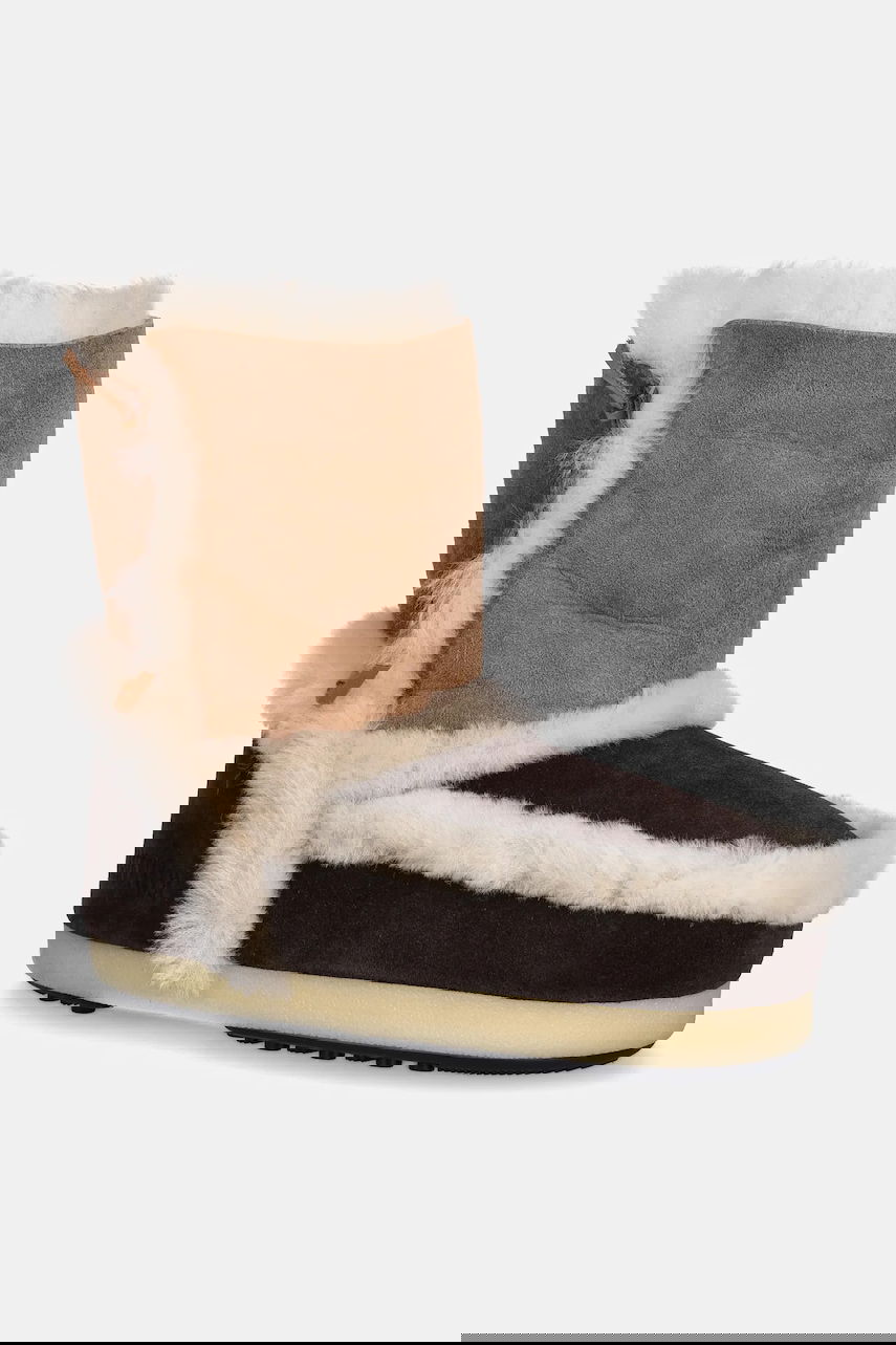 Tenisky a topánky Moon Boot Two-Tone Suede Snow Boots with Shearling Trim EVX PATCH Hnedá | 80D1470060.MM05, 0