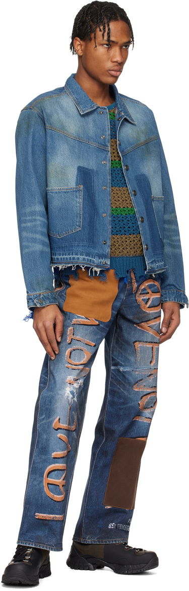 Bunda Andersson Bell Andersson Bell Rodeo Motorcycle Denim Jacket Modrá | awa676m, 3