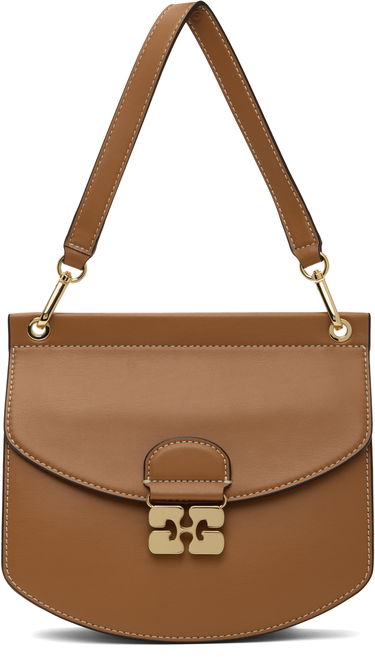 Kabelka GANNI GANNI Small Apo-G Shoulder Bag Hnedá | A6448, 0