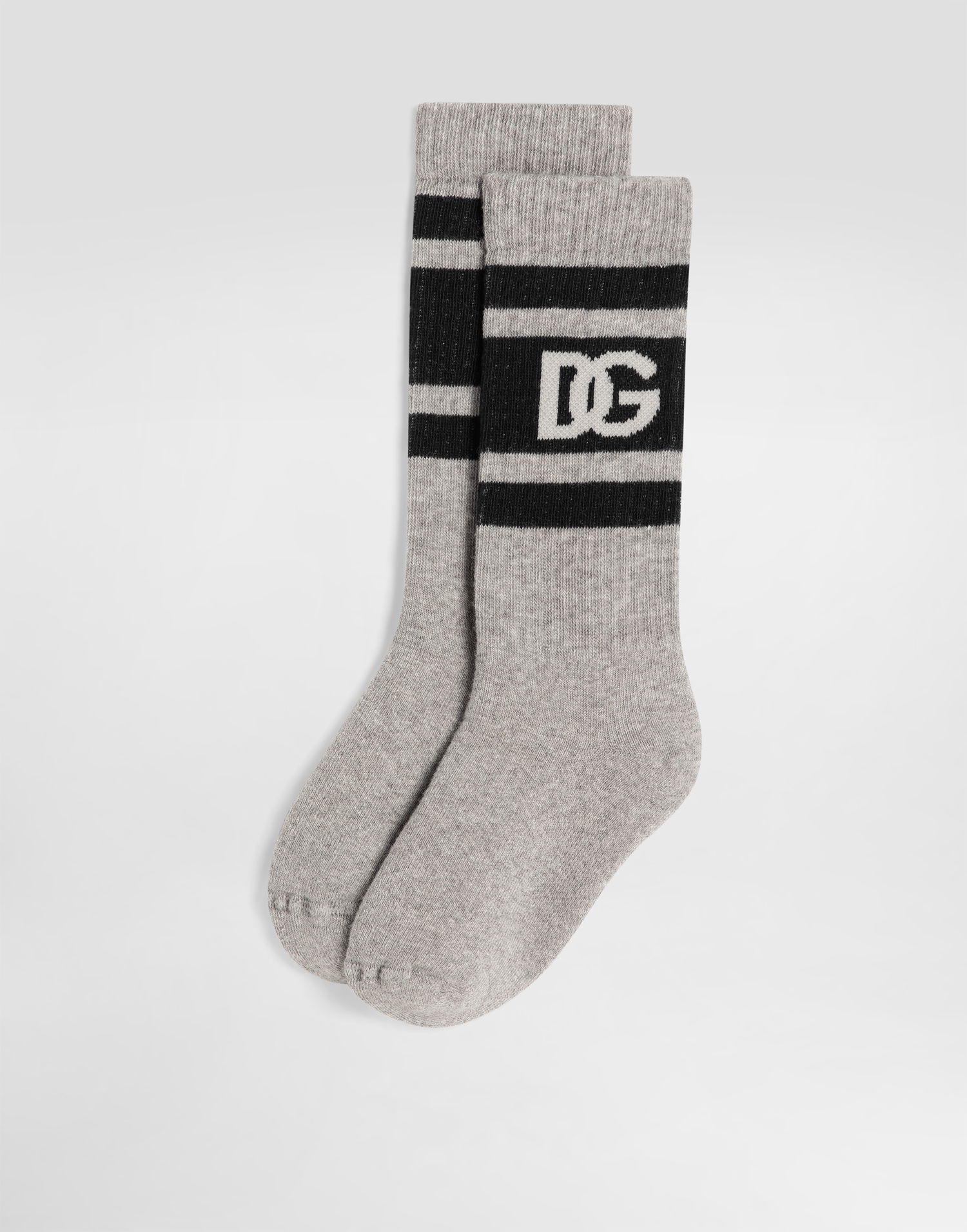 Ponožky Dolce & Gabbana Dolce & Gabbana Logo Cotton Blend Socks Šedá | LBKAC5JBCH6N9864, 1