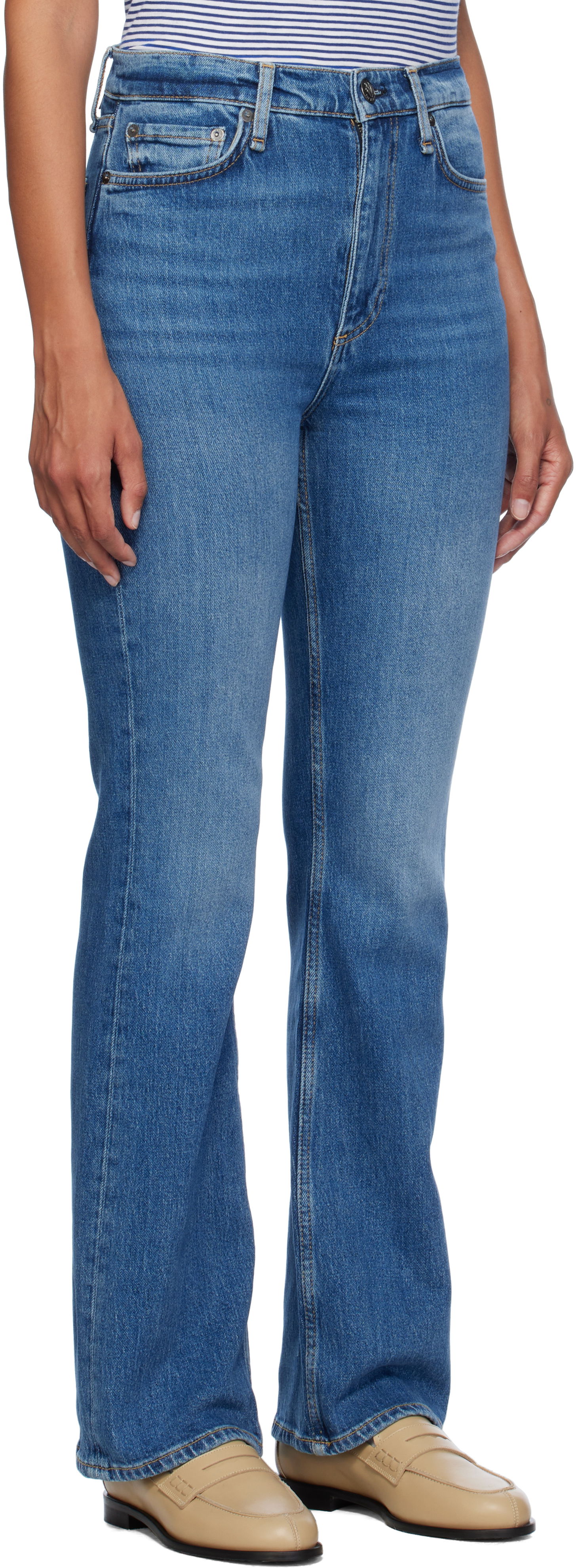 Džínsy rag & bone rag & bone Peyton Bootcut Jeans Modrá | WDD24F2948B7AL, 1