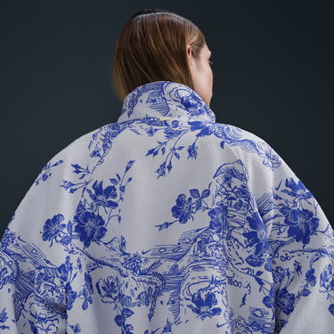 Bomber bunda Nike Loose Fit Jacquard Track Jacket Sportswear Collection Biela | HF9579-100, 3