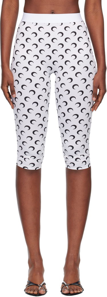 Legíny Marine Serre Marine Serre Recycled Moon Jersey Capri Leggings Biela | WPA157BCJER0001, 0