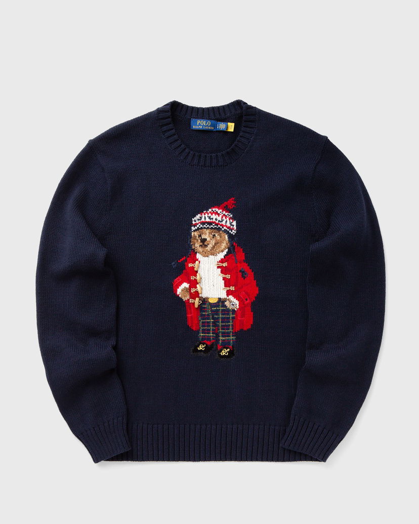 Sveter Polo by Ralph Lauren Bear Embroidered Pullover Modrá | 710952384001