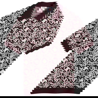 Polo tričko Casablanca Casablanca Monogram Polo, Size Large Vínová | M-AW25-KW-1092-01, 1
