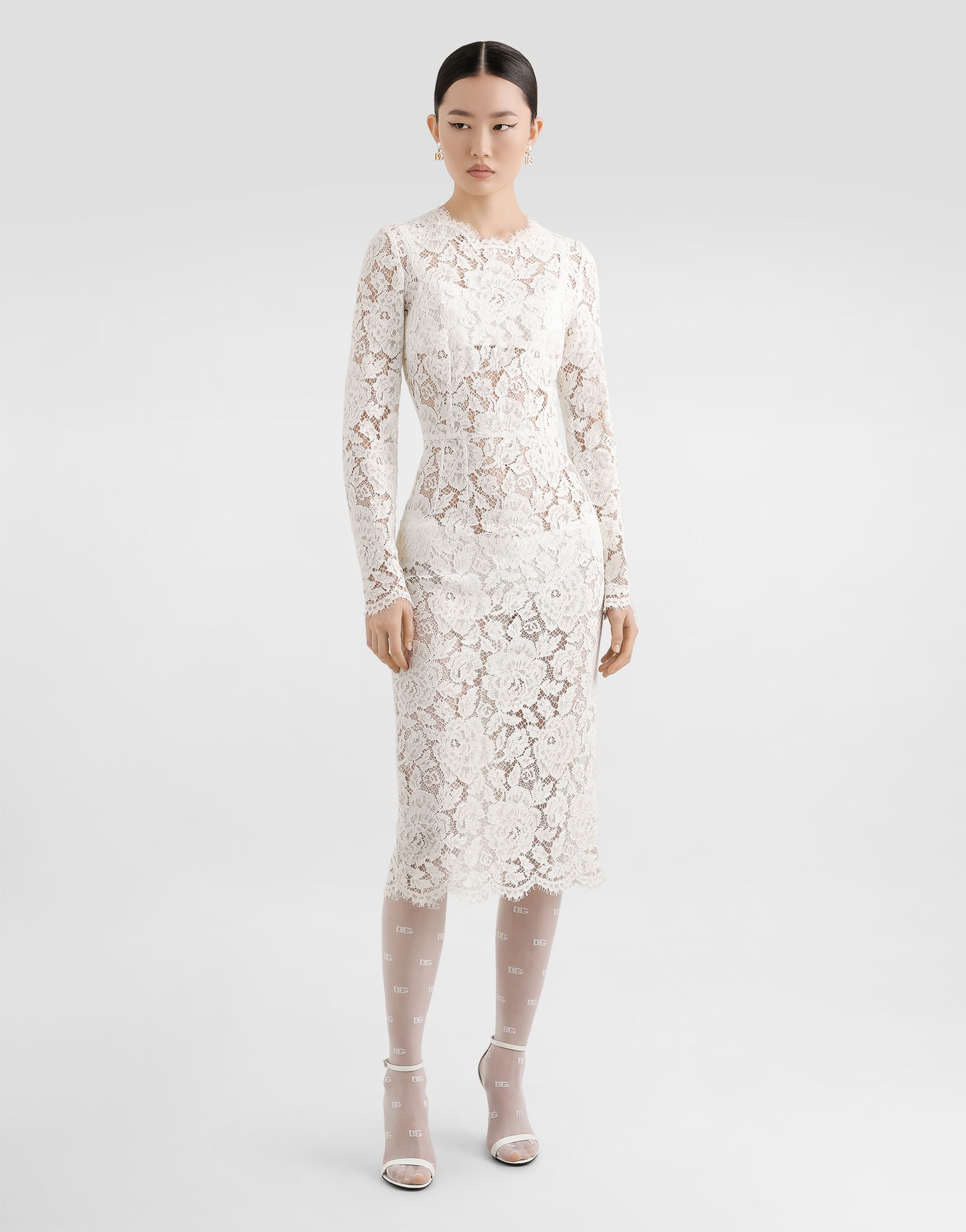 Šaty Dolce & Gabbana Dolce & Gabbana Lace Dress 54 Biela | F6M0DTHLM7LW0001, 1