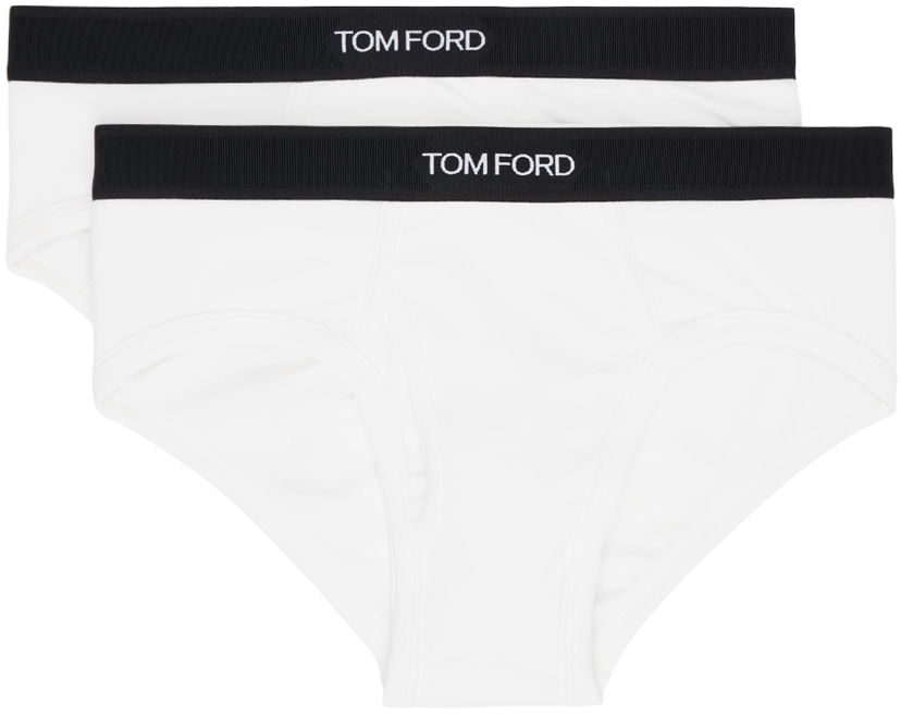 Flexstyle Tom Ford Two-Pack White Briefs Čierna | T4XC1 141