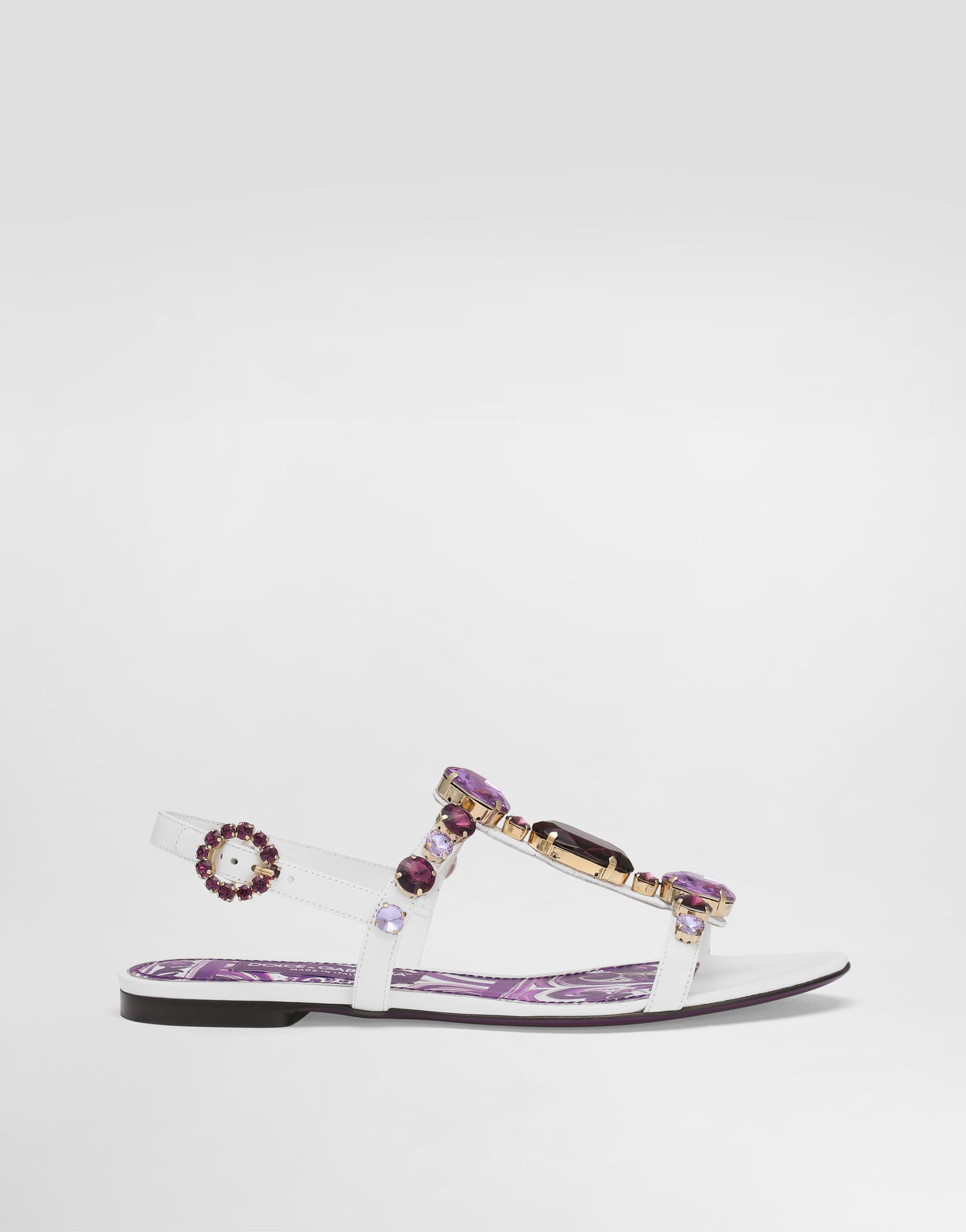 Doplnky Dolce & Gabbana Dolce & Gabbana Jeweled Sandals Biela | CQ0601AT848I03TN, 0