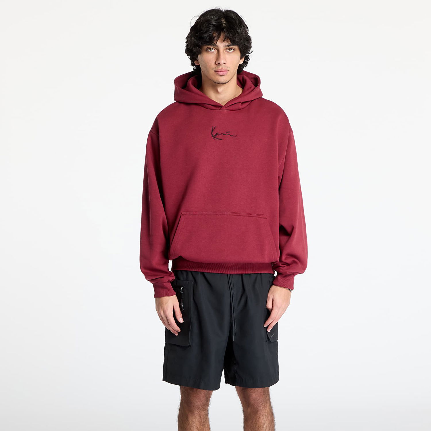 Mikina Karl Kani Signature Essential Hoodie Vínová | 60210190, 0