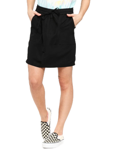 Sukňa Urban Classics Viscose Twill Skirt Čierna | TB3428 black