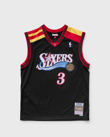 Dres Mitchell & Ness NBA Philadelphia 76ers Allen Iverson Alternate Spain Jersey Čierna | SMJY4203-P7606AIVBLCK, 4