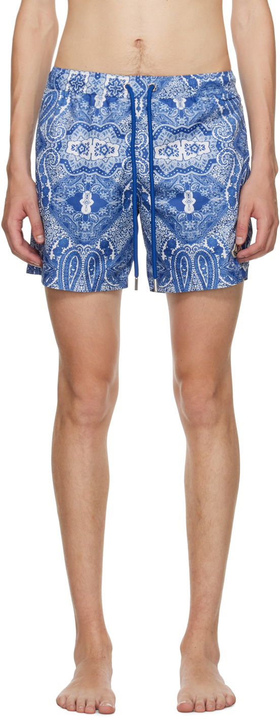 Plavky Moncler Bandana Print Swim Modrá | I20912C000025972V, 0