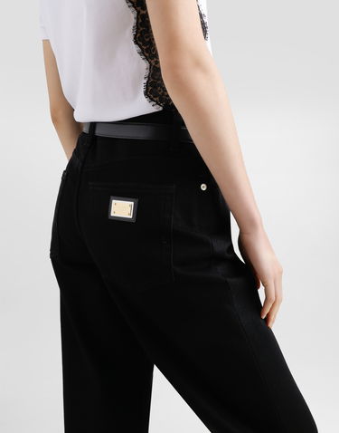 Džínsy Dolce & Gabbana Dolce & Gabbana Loose Fit Jeans With Pressed Pleat Čierna | FTC8CDG8MM3S9001, 3