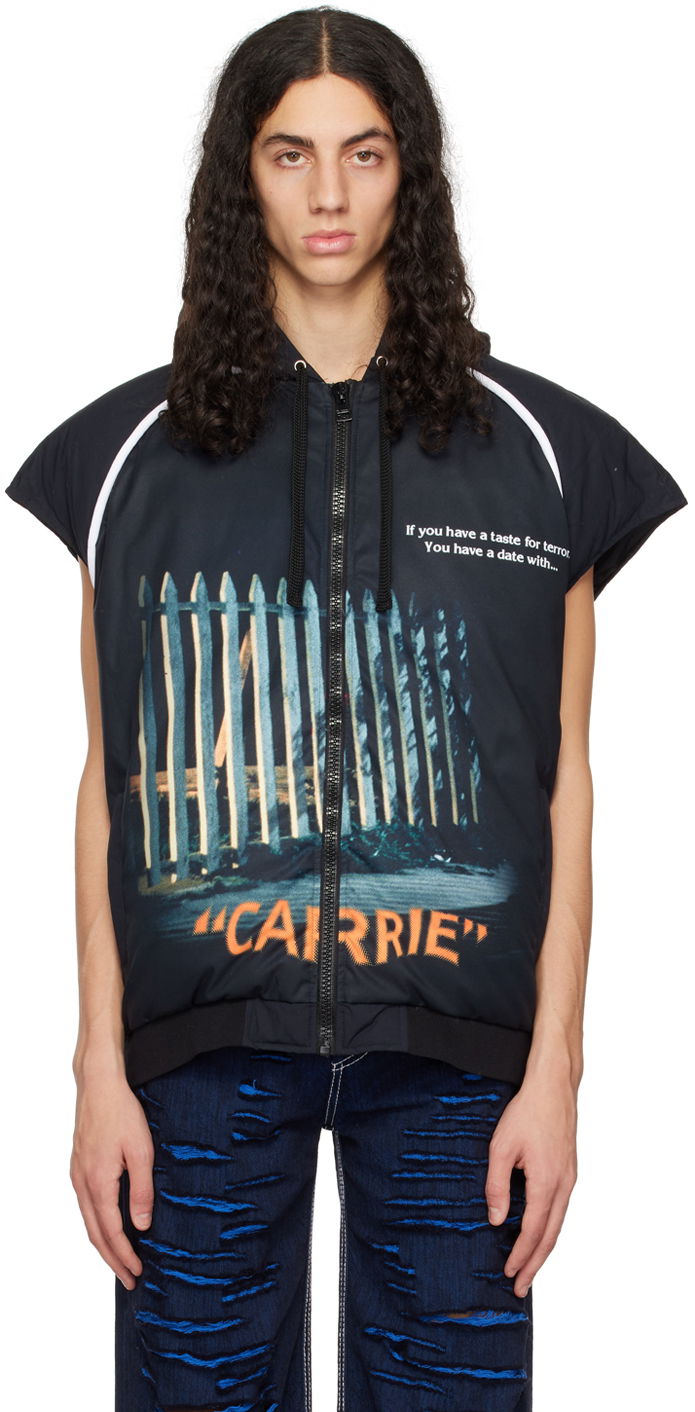 Vesta JW Anderson Black 'Carrie' Gate Printed Vest Čierna | JK0207-PG0994, 0