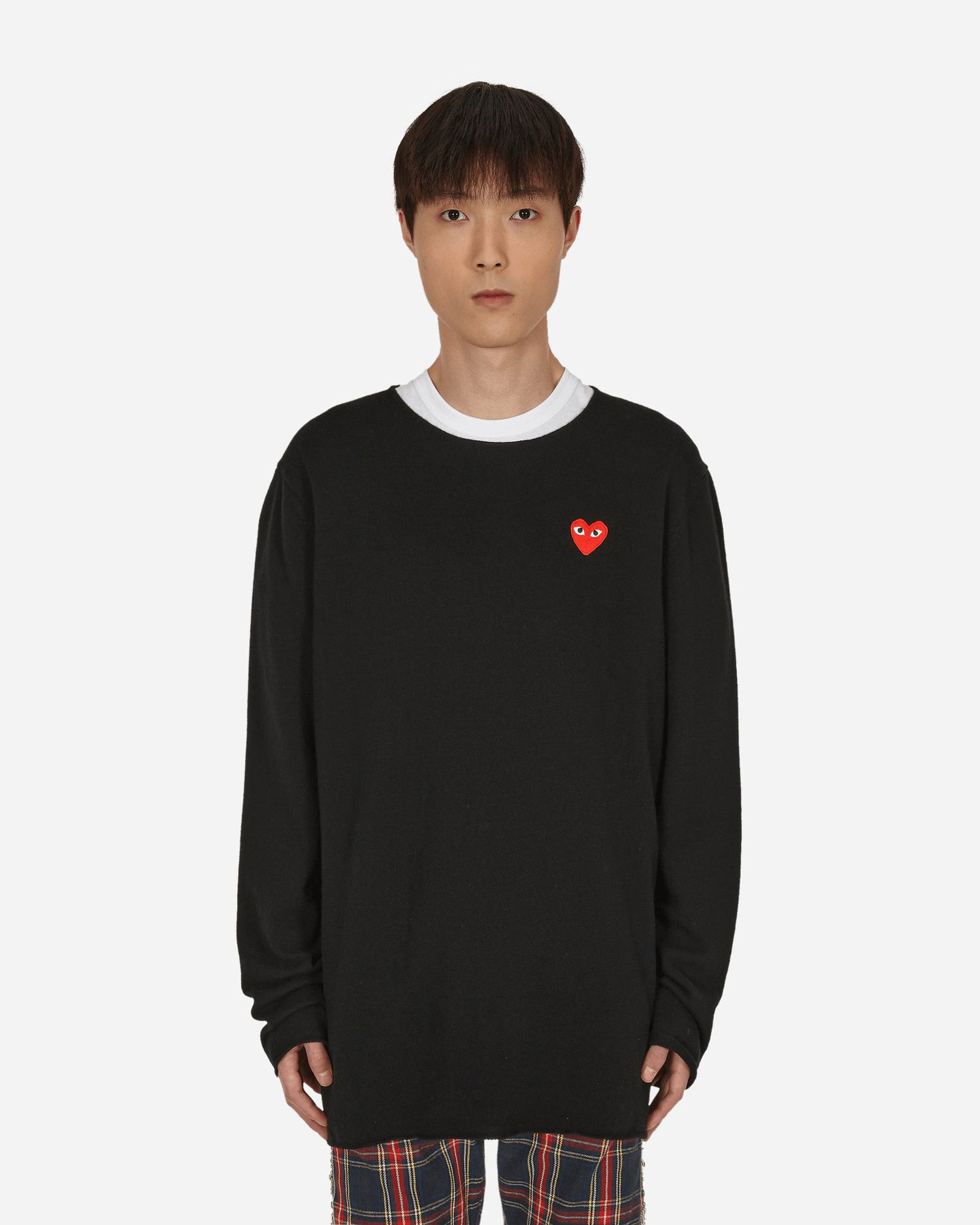 Sveter Comme des Garçons Heart Patch Sweater Čierna | P1N068 1, 1