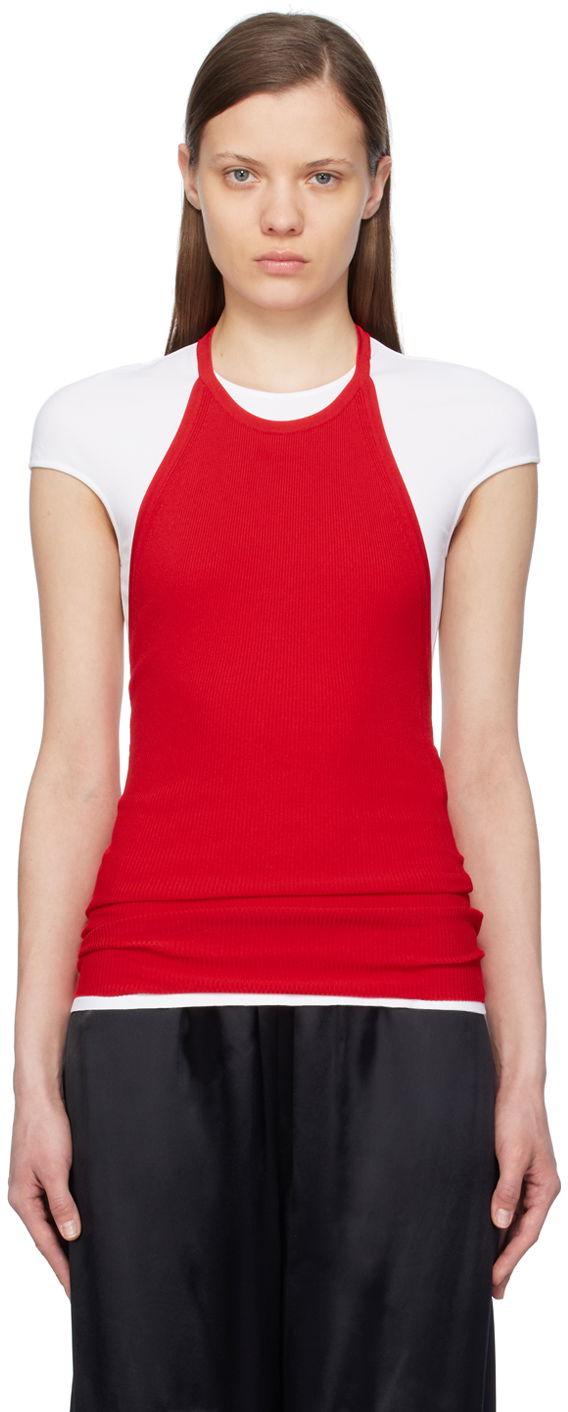 Tielko FERRAGAMO Ferragamo Layered Halter Tank Top Červená | 112760 - 772712, 0