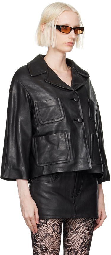 Bunda Marc Jacobs Marc Jacobs 'The Lady' Leather Jacket Čierna | 2F4RJC014W01, 1