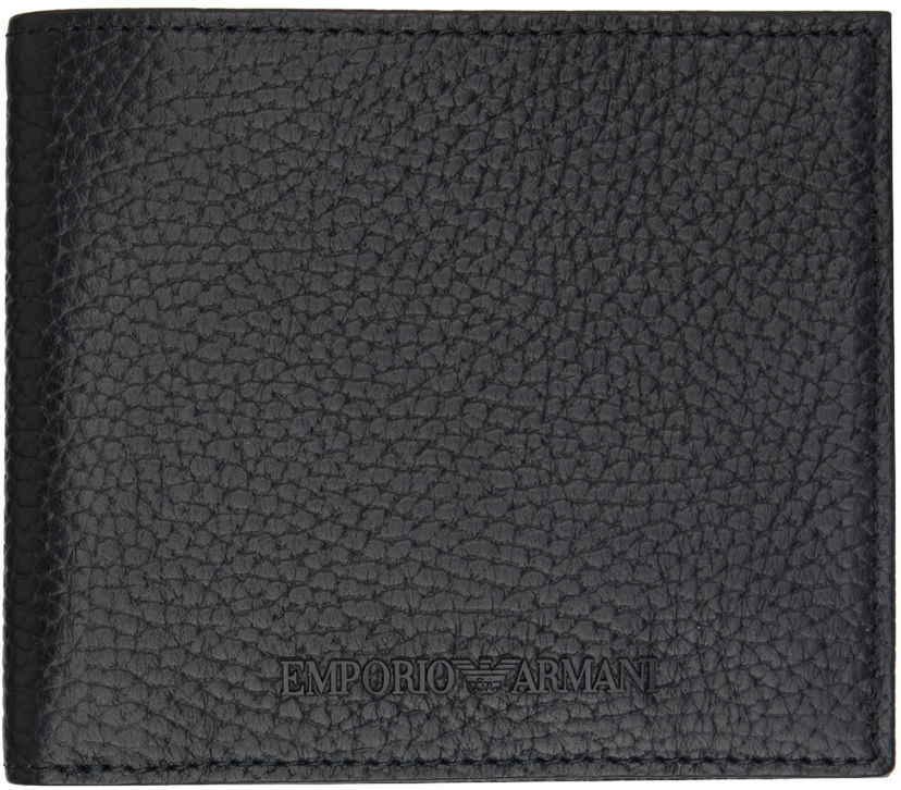 Peňaženka Emporio Armani Tumbled Leather Wallet Čierna | Y4R168 Y068E