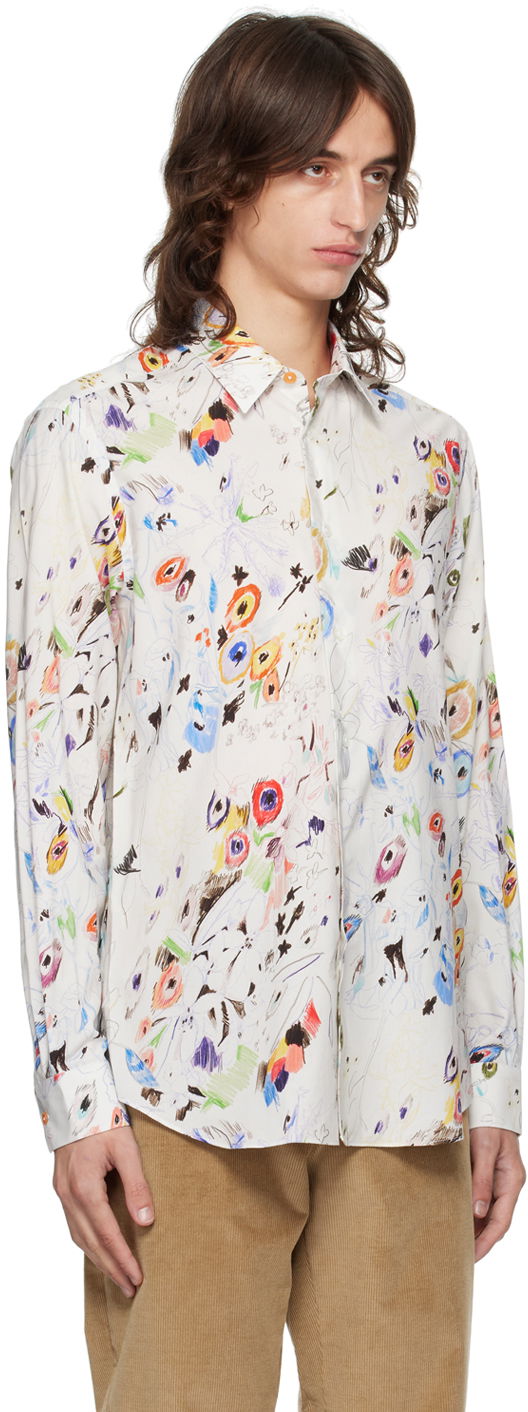 Košeľa Paul Smith Paul Smith Floral Print Shirt Biela | M1R-901U-N02403-02, 1