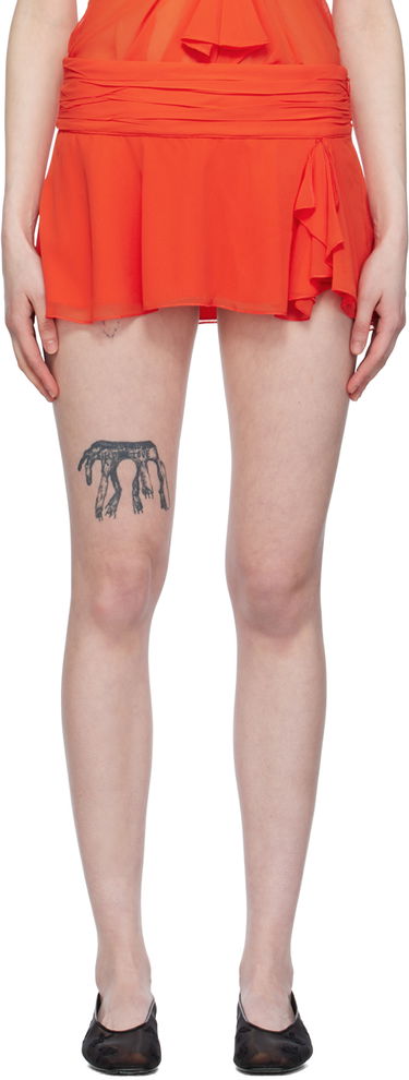 Sukňa GUIZIO Guizio Gathered Miniskirt Oranžová | S24330W034, 0