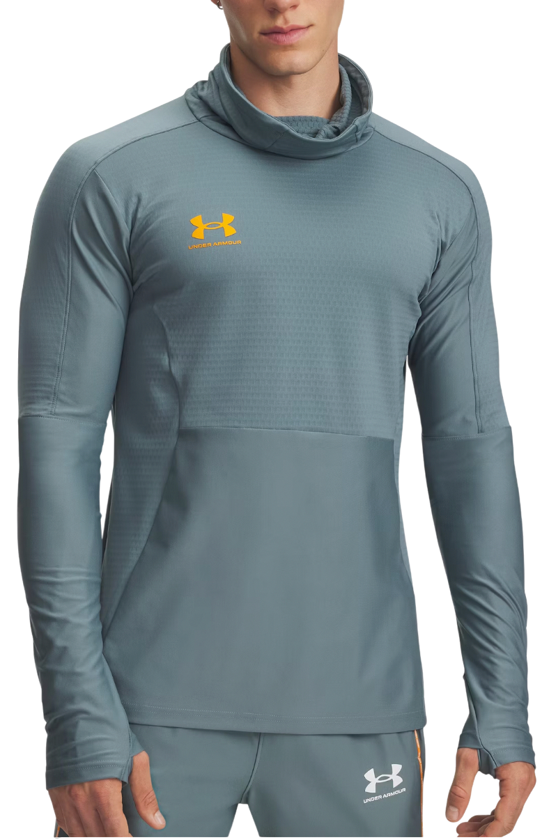 Tričko Under Armour Challenger Pro Winter Long-Sleeve Performance Top with Cowl Neck Modrá | 6005130-587, 0