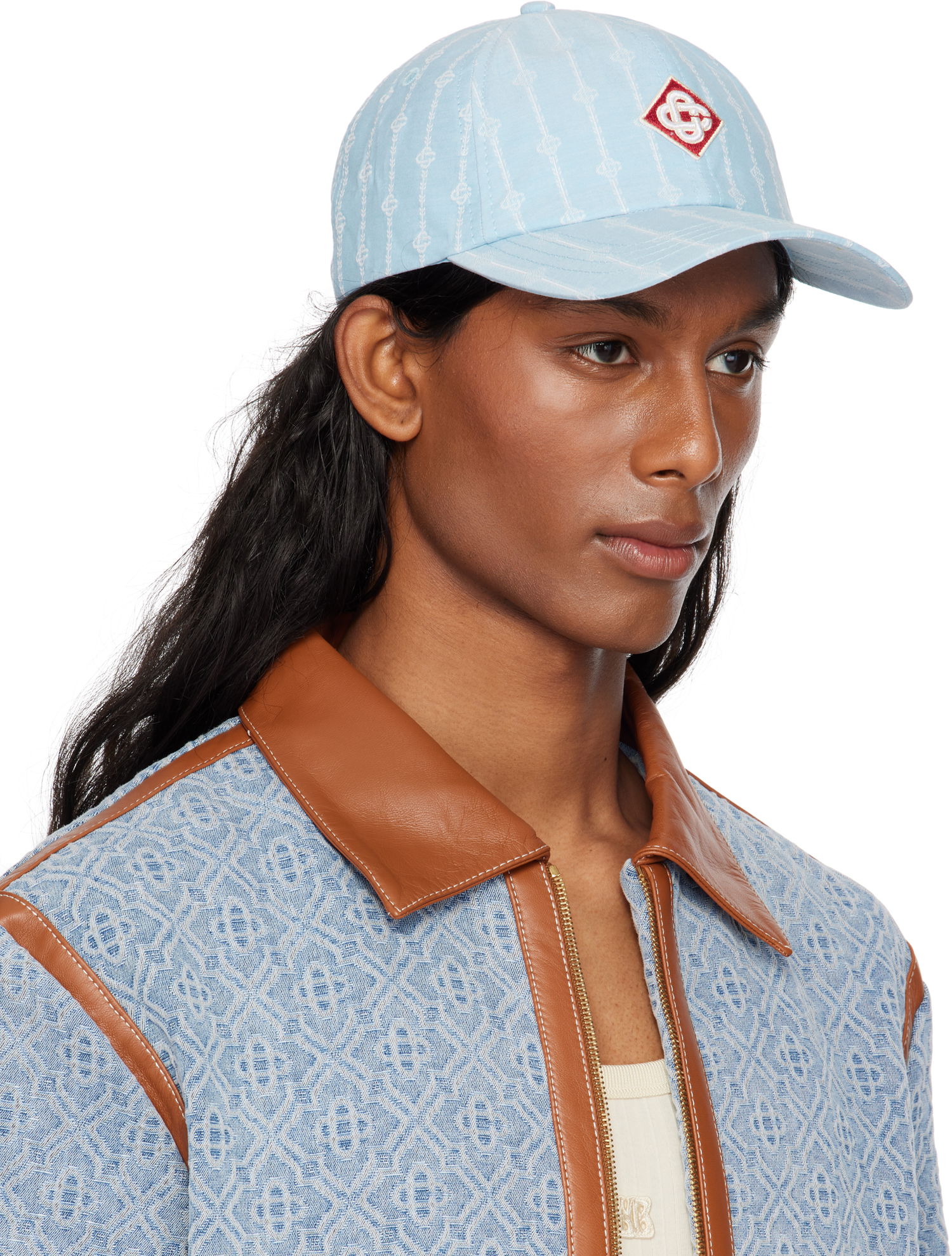 Šiltovka Casablanca Casablanca Laurel Stripe Logo Patch Cap Modrá | AS25-HAT-002-04, 1