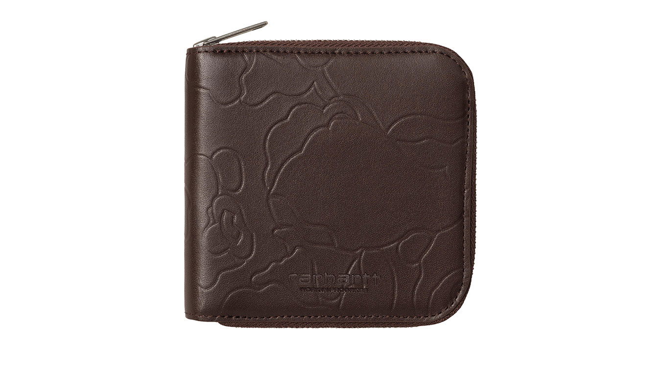 Peňaženka Carhartt WIP Camo Duck Embossed Zip-Around Wallet Hnedá | I035402_3BX_XX, 0