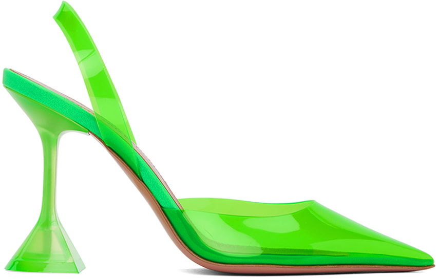 Tenisky a topánky Amina Muaddi Sling Back Heels Zelené | HOLLI GLASS SLING CL PVC, 0