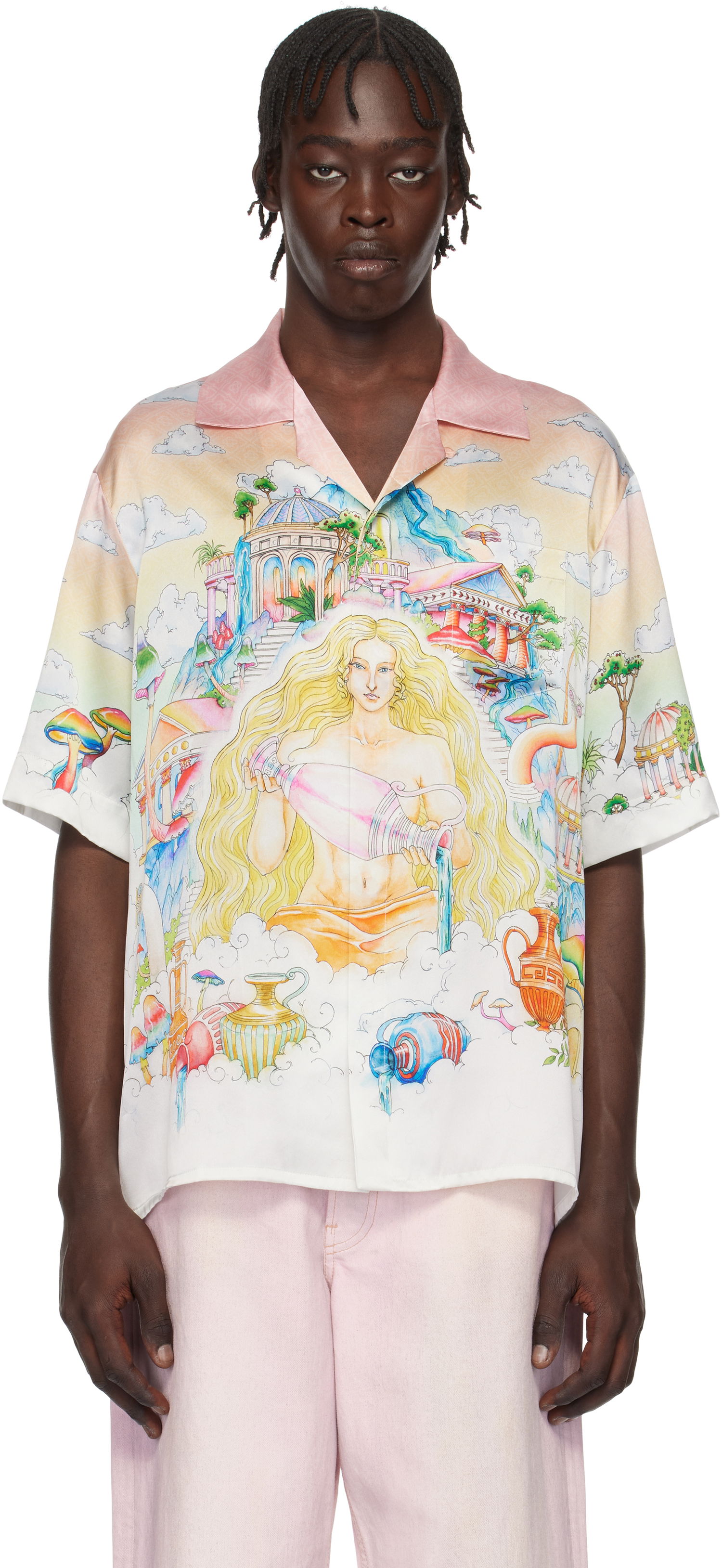 Košeľa Casablanca Print Silk Shirt Rôznofarebný | U-MPS25-SH-003-06, 0