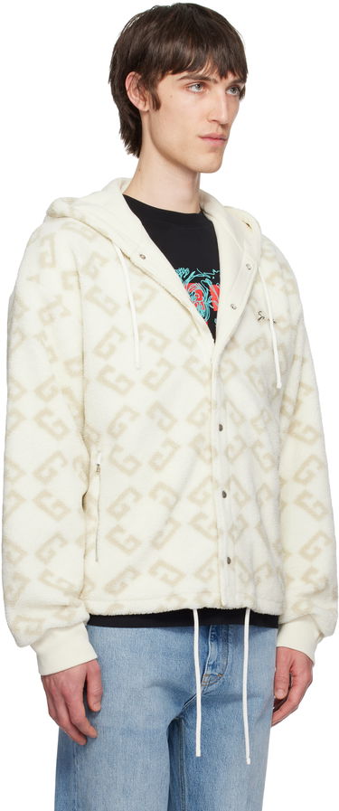 Mikina Givenchy Givenchy Monogram 72 Jacquard Fleece Hoodie Biela | BM01BV317L101, 1