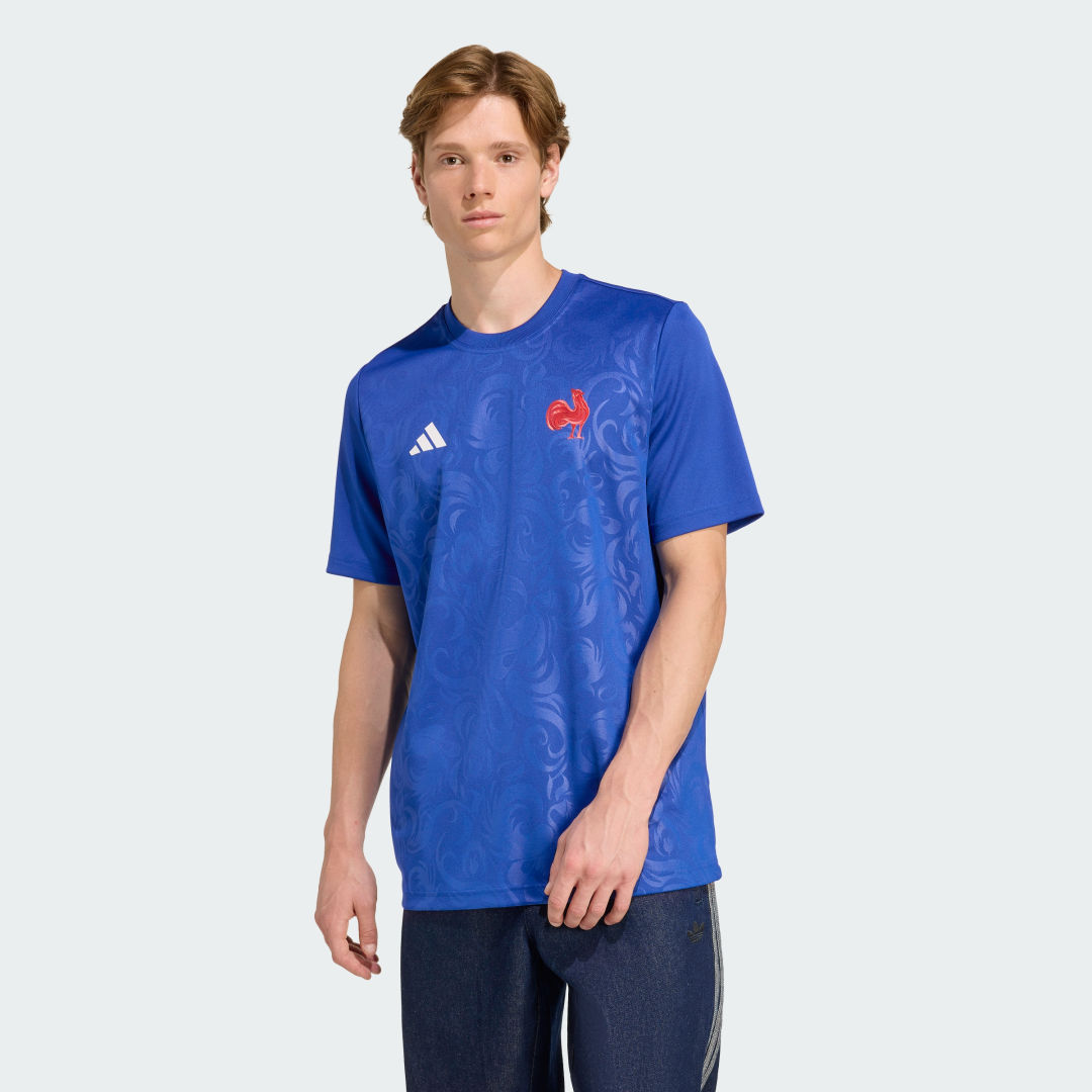 Tričko adidas Performance France Fan T-Shirt Modrá | KA5566, 0