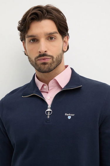 Mikina Barbour Half Zip Sweatshirt Navy | MOL0642, 3