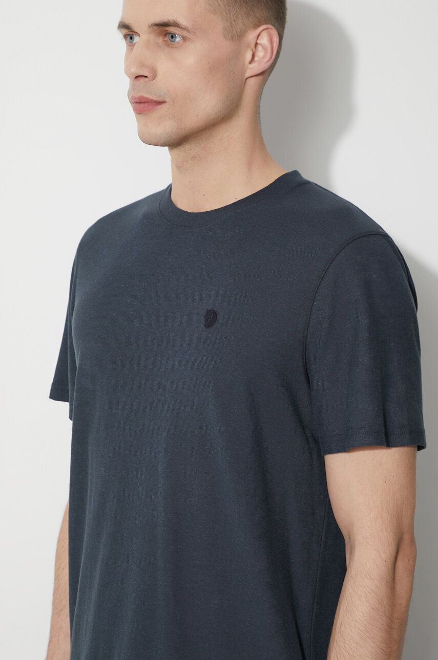 Tričko FJÄLLRÄVEN Hemp Blend T-Shirt With Application Modrá | F12600215.555, 0