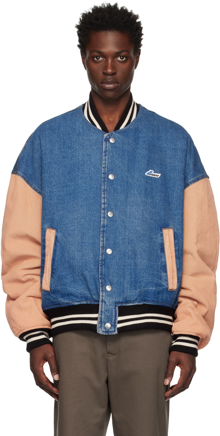 Bomber bunda We11done We11done Denim Varsity Jacket Modrá | WD-DJ3-22-371-U-BL, 0