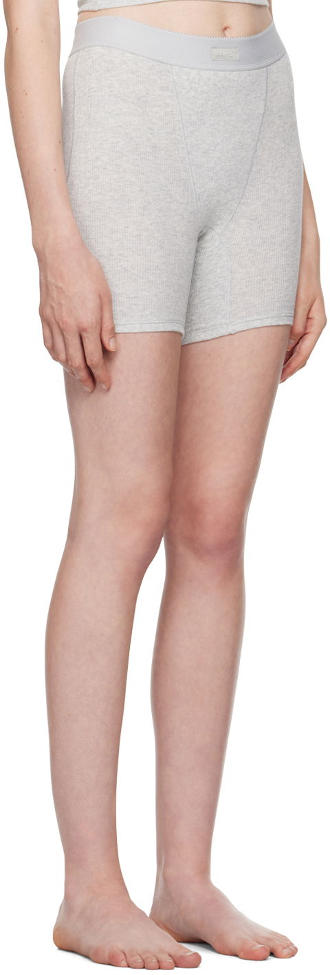 Šortky SKIMS Rib Boxer Boy Shorts Šedá | BX-BOX-6248W, 1