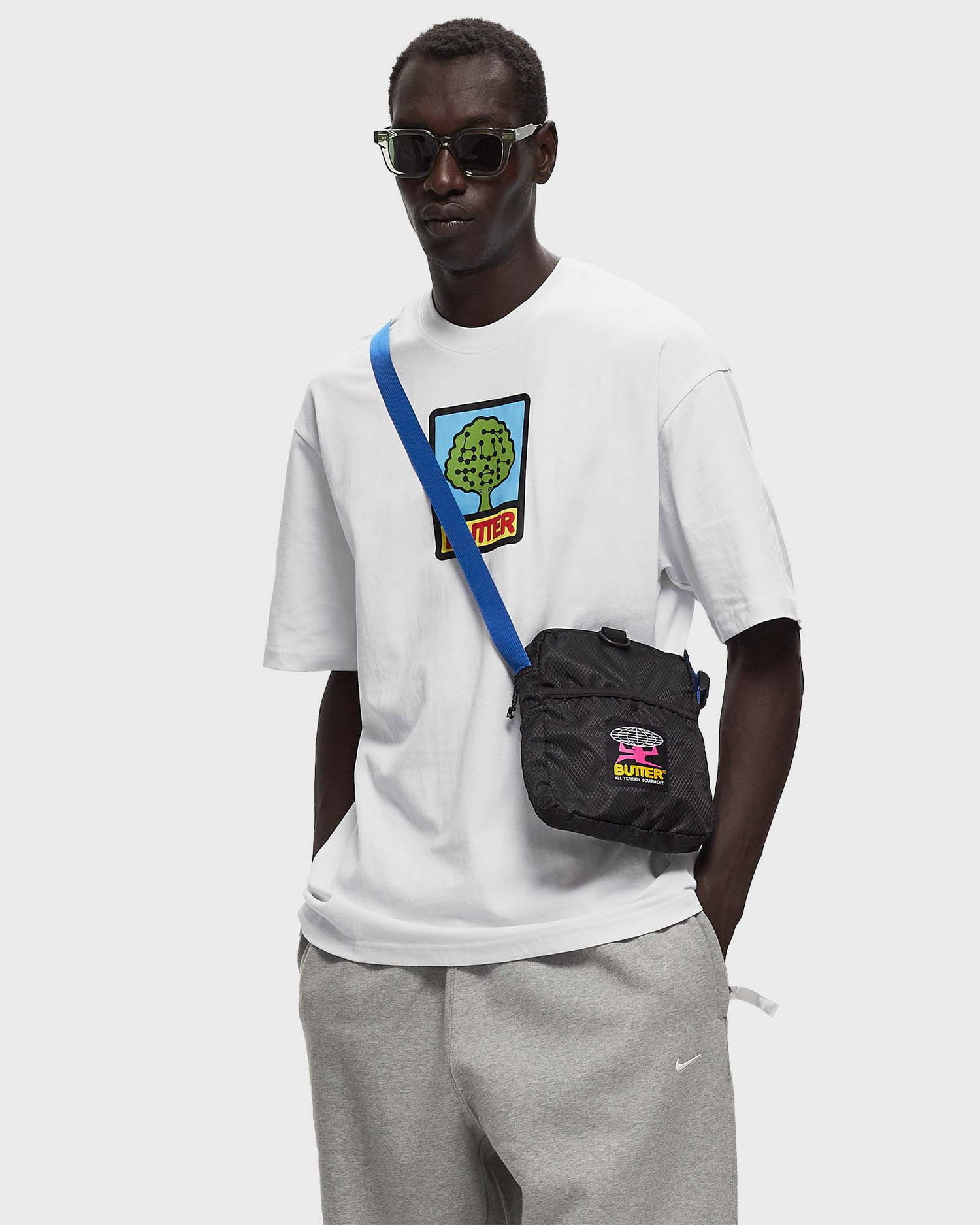 Taška cez rameno Butter Goods Ripstop Side Bag Čierna | P16067, 1