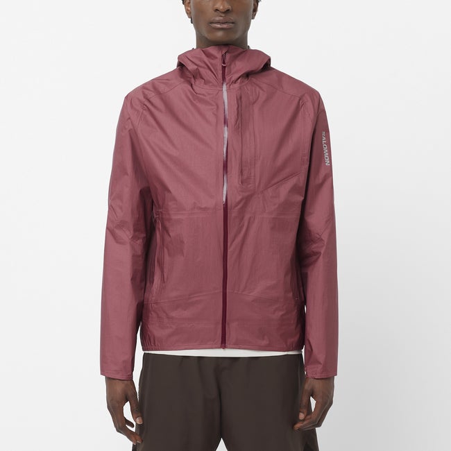 Bunda Salomon Bonatti Waterproof Hooded Jacket Vínová | LC2686300