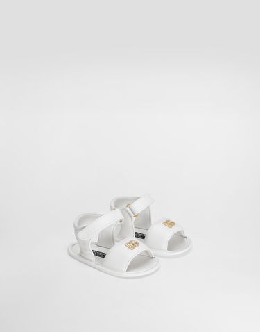 Doplnky Dolce & Gabbana Dolce & Gabbana Lambskin Nappa Sandals with DG Logo Biela | DK0157AB79380001, 1