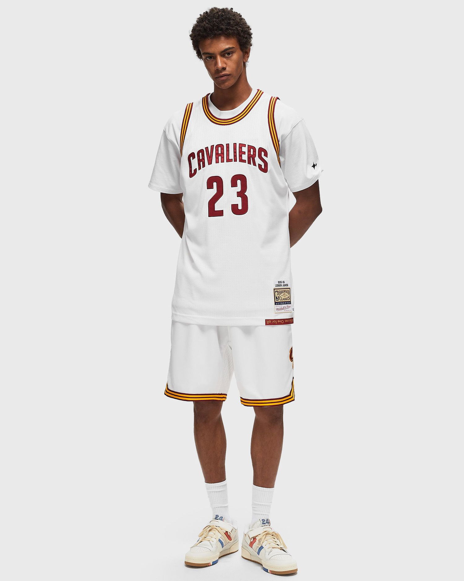 Šortky Mitchell & Ness NBA AUTHENTIC SHORTS CLEVELAND CAVALIERS WHITE 2015 Biela | BT8693-CCAWHIT, 1