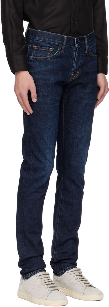 Džínsy Tom Ford TOM FORD Stretch Twill Slim Fit Jeans Modrá | DPS001-DMC073, 1