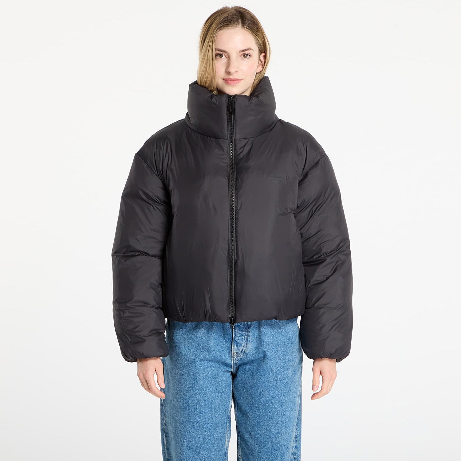 Prešívaná bunda Carhartt WIP Cropped High Neck Puffer Demi Jacket Čierna | I035377.89XX, 0